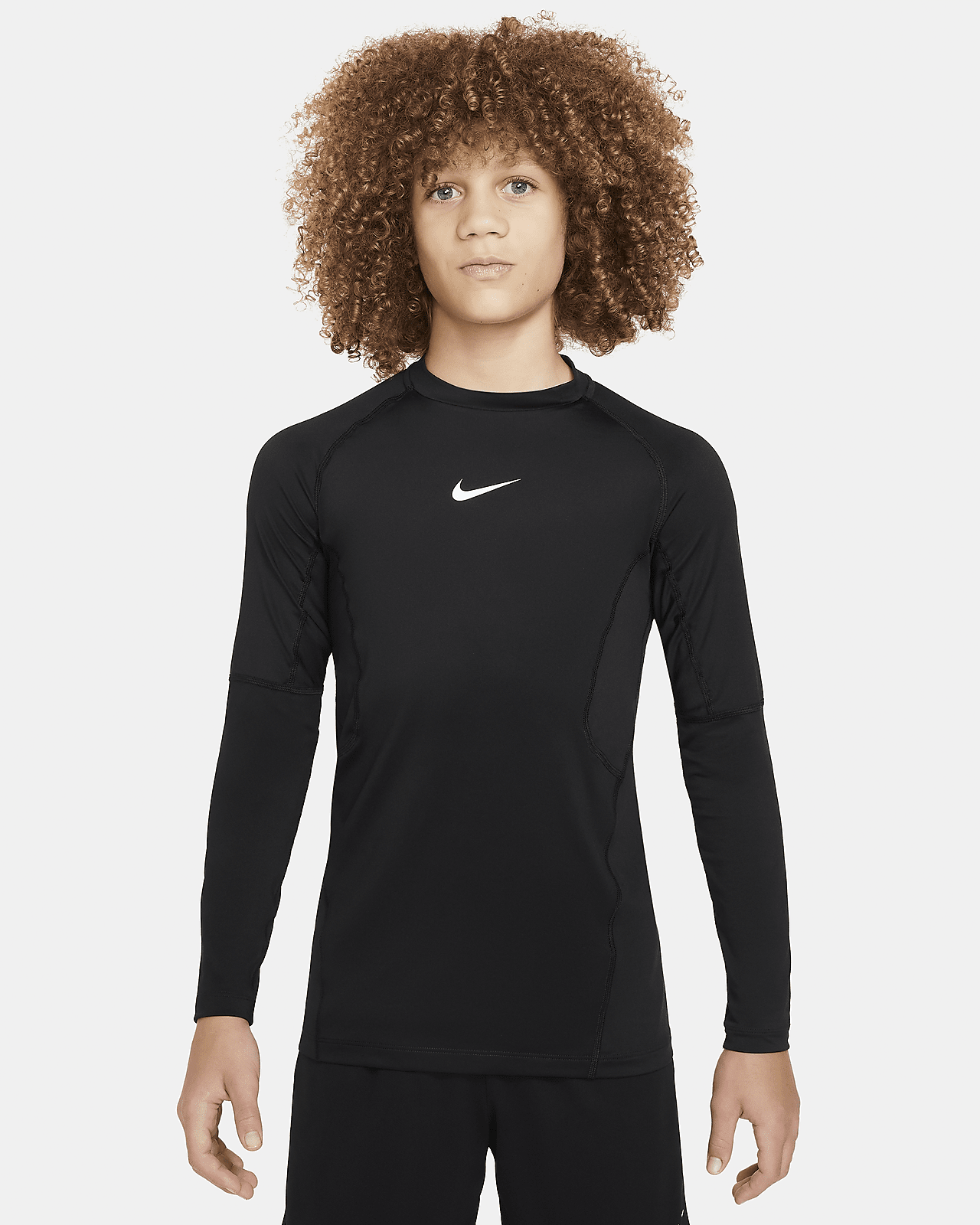 Nike Pro Big Kids Boys Dri FIT Long Sleeve Top 6050.0 Sneaks.kg